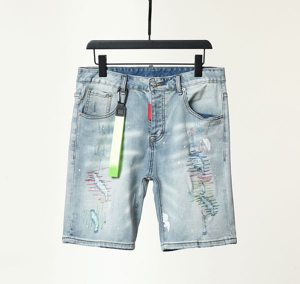 designer mens ripped short jeans clothing fashion casual hip hop streetwear breathable men denim shorts pants, Blue
designer mens ripped short jeans clothing fashion casual hip hop streetwear breathable men denim shorts pants, Blue