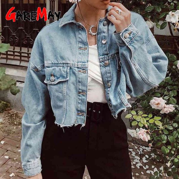 spring autumn crop denim jacket women long sleeve boyfriend style casual blue jean lady vintage button coat 210428, Black;brown
spring autumn crop denim jacket women long sleeve boyfriend style casual blue jean lady vintage button coat 210428, Black;brown