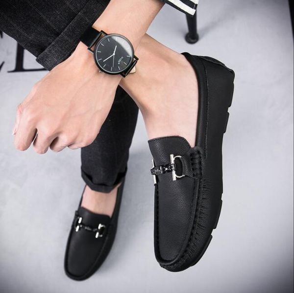 men shoes leather 2022 new casual brand fashion men loafers moccasins slip on men's flats male driving shoes, Black
men shoes leather 2022 new casual brand fashion men loafers moccasins slip on men's flats male driving shoes, Black