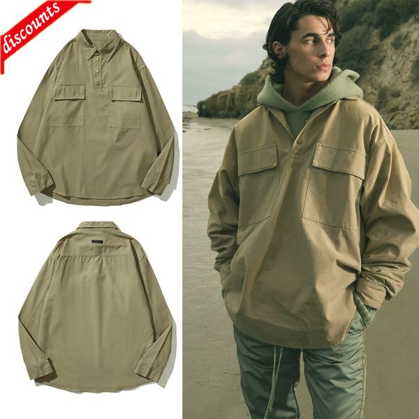 men's brand fashion trend sweater wholesale season 7 main line long sleeve casual loose work shirt coat, Black
men's brand fashion trend sweater wholesale season 7 main line long sleeve casual loose work shirt coat, Black