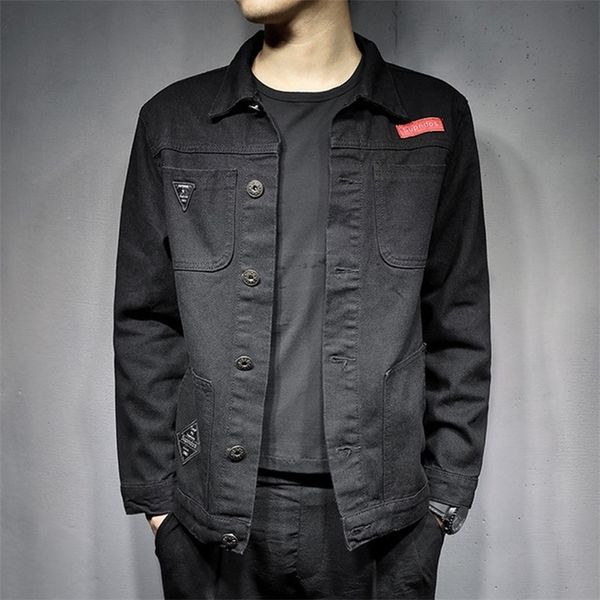 solid casual slim mens denim jacket plus size 5xl bomber black jacket men cowboy men's jean jacket chaqueta hombre t200502, Black;brown
solid casual slim mens denim jacket plus size 5xl bomber black jacket men cowboy men's jean jacket chaqueta hombre t200502, Black;brown