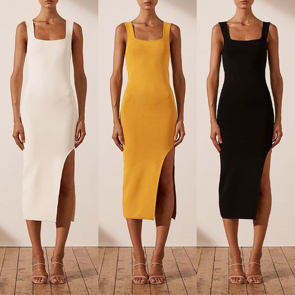 casual dresses women's backless split dress bodycon square collar solid slim lady summer fashion all-match female vestidos, Black;gray
casual dresses women's backless split dress bodycon square collar solid slim lady summer fashion all-match female vestidos, Black;gray