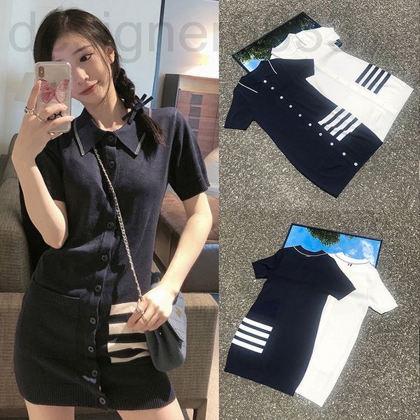 casual dresses designer summer light mature style small man french tb thin black polo ice silk knitted dress women's dnix, Black;gray
casual dresses designer summer light mature style small man french tb thin black polo ice silk knitted dress women's dnix, Black;gray