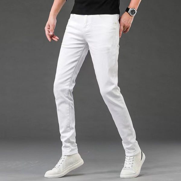 brand chao embroidered jeans men's thin black and white straight pants high-end slim leggings, Blue
brand chao embroidered jeans men's thin black and white straight pants high-end slim leggings, Blue