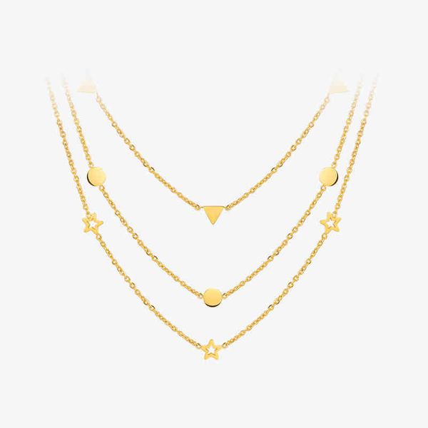pendant necklaces enfashion geometric triangle circle star choker gold color chains pendants stainless steel women chocker 220428, Silver
pendant necklaces enfashion geometric triangle circle star choker gold color chains pendants stainless steel women chocker 220428, Silver