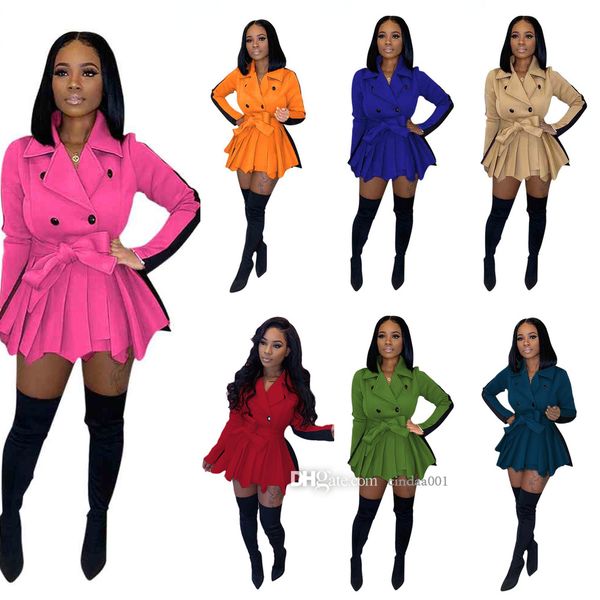 women slim coat contrast color skirt jacket designer autumn winter keep warm long sleeve thickened ladies casual buttock clothes, Black;brown
women slim coat contrast color skirt jacket designer autumn winter keep warm long sleeve thickened ladies casual buttock clothes, Black;brown