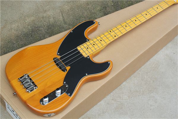 yellow electric bass guitar with 1 pickup,black pickguard,maple fretboard,4 strings,21 frets,offering customized services.
yellow electric bass guitar with 1 pickup,black pickguard,maple fretboard,4 strings,21 frets,offering customized services.