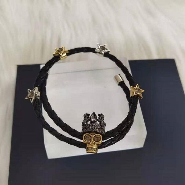 new designed rivet skull charm double circles wrist women's bracelet chokers necklace wide leather rope luxury ladies bracelets amq-2, Golden;silver
new designed rivet skull charm double circles wrist women's bracelet chokers necklace wide leather rope luxury ladies bracelets amq-2, Golden;silver