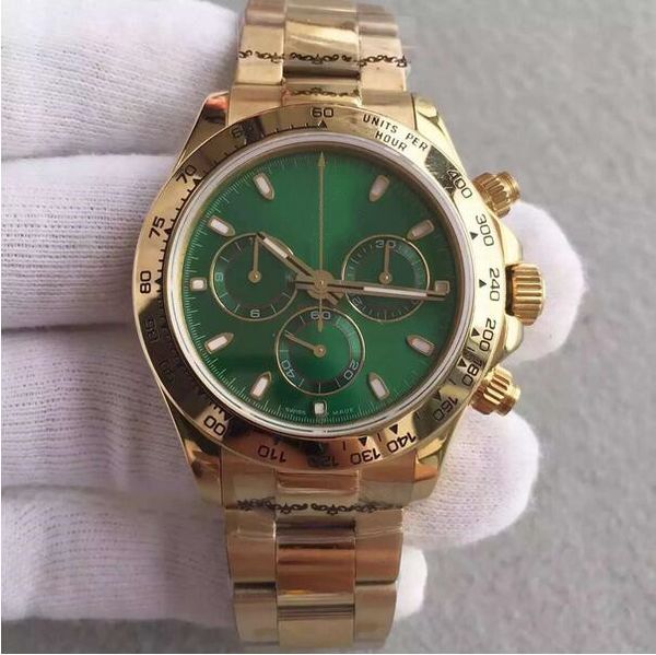 kt luxury watches 116508 40mm mechanical automatic green dial sapphire glass yellow gold stainless steel bracelet men's wristwatches, Slivery;brown
kt luxury watches 116508 40mm mechanical automatic green dial sapphire glass yellow gold stainless steel bracelet men's wristwatches, Slivery;brown