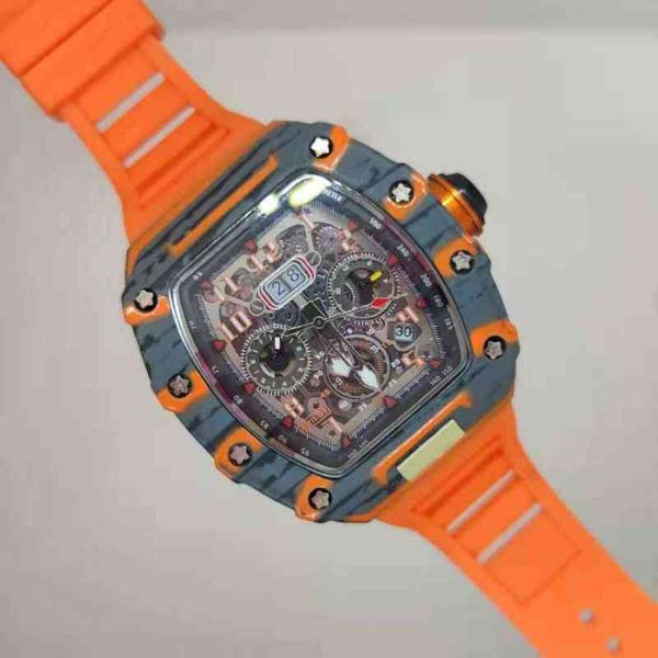 watches wristwatch designer luxury mens mechanics watch richa milles fiber for men 6-pin limited edition silicone strap sports relogio masc, Slivery;brown
watches wristwatch designer luxury mens mechanics watch richa milles fiber for men 6-pin limited edition silicone strap sports relogio masc, Slivery;brown