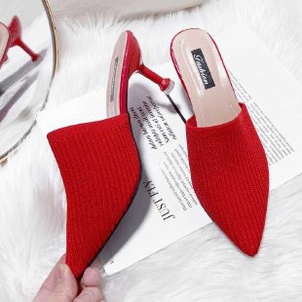 classic luxury paris new elegant women mules sandal slip on pointed knitting slides thin heel closed toe slipper dress sheos designer elling, Black
classic luxury paris new elegant women mules sandal slip on pointed knitting slides thin heel closed toe slipper dress sheos designer elling, Black
