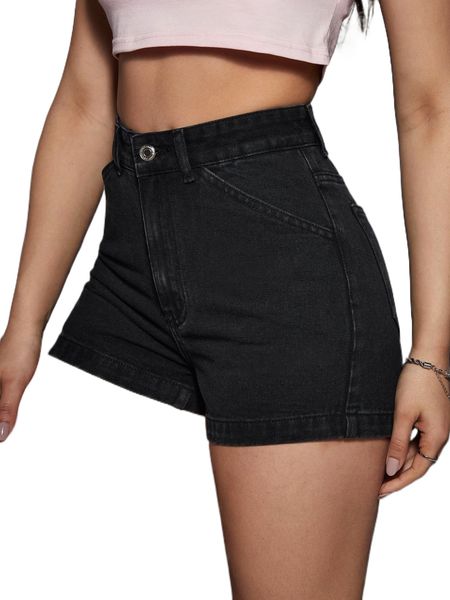 slant pocket straight leg denim shorts z4dt#, White;black
slant pocket straight leg denim shorts z4dt#, White;black