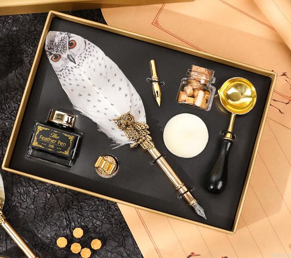metal owl decorative feather dip pen magic academy special pen interchangeable nib high-end business souvenirs
metal owl decorative feather dip pen magic academy special pen interchangeable nib high-end business souvenirs