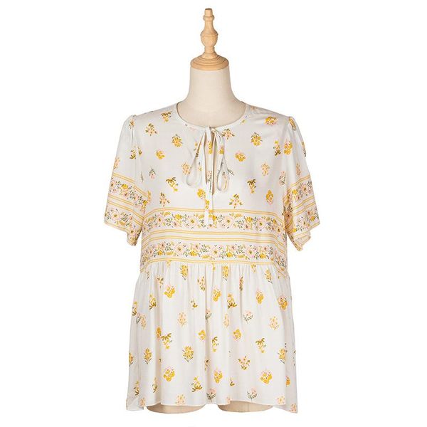 women's blouses & shirts spring sweet print women casual short sleeve white lace up floral blouse shirt for 2022 summer
women's blouses & shirts spring sweet print women casual short sleeve white lace up floral blouse shirt for 2022 summer