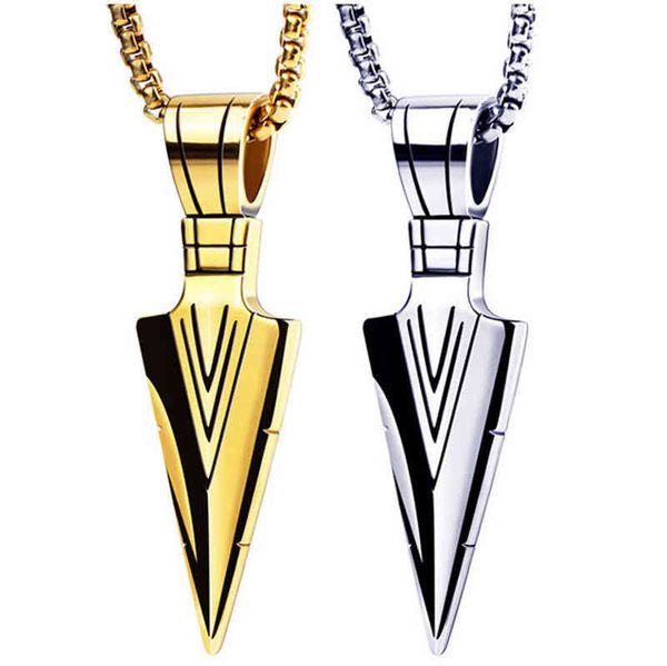 2022 new personalized spearhead men's 0 stainless steel necklace trinket with chain, Silver
2022 new personalized spearhead men's 0 stainless steel necklace trinket with chain, Silver
