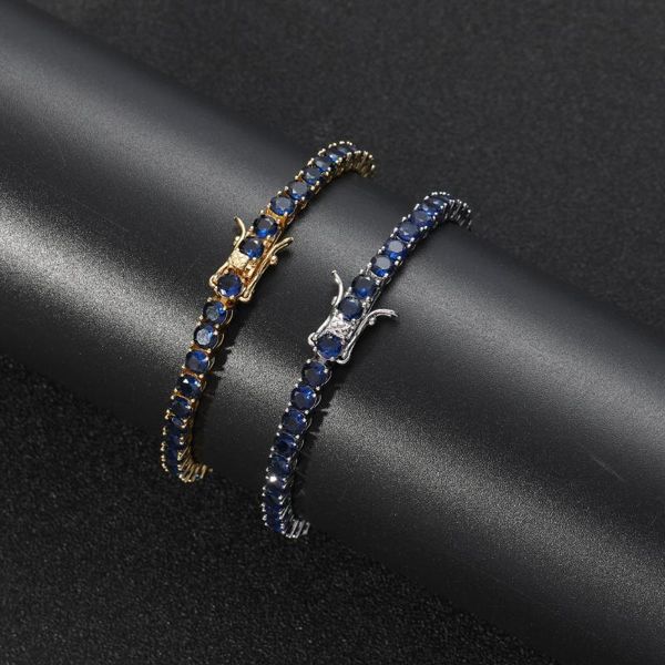 link, chain blue tennis bracelet 4mm 1 row + cz cubic zirconia gold silver color gift for men women iced out hip hop jewelry, Black
link, chain blue tennis bracelet 4mm 1 row + cz cubic zirconia gold silver color gift for men women iced out hip hop jewelry, Black