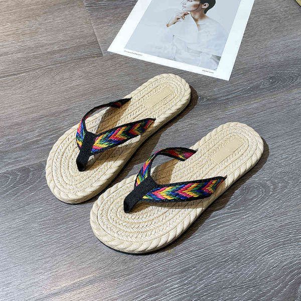 slippers women's sandals summer beach bohemia dress flat slides casual weave ladies flip flops fashion 220530, Black
slippers women's sandals summer beach bohemia dress flat slides casual weave ladies flip flops fashion 220530, Black