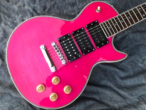 electric guitar body mahogany finish gloss chrome hardware flame maple stars inlay delivery
electric guitar body mahogany finish gloss chrome hardware flame maple stars inlay delivery