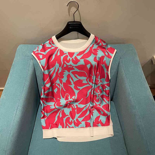 women's t-shirt spring and summer german high-end es kada silk sleeveless t-shirt digital positioning printing, White
women's t-shirt spring and summer german high-end es kada silk sleeveless t-shirt digital positioning printing, White