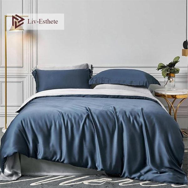 liv-esthete 100% silk blue gray bedding set 25 momme king duvet cover bed sheet fitted sheet pillowcace for beauty sleep222p
liv-esthete 100% silk blue gray bedding set 25 momme king duvet cover bed sheet fitted sheet pillowcace for beauty sleep222p