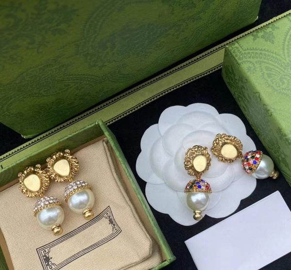 fashion gold stud earrings pendant for women s earring luxurys designer jewelry pearl lion ear ring ladies ear studs retro designers, Golden;silver
fashion gold stud earrings pendant for women s earring luxurys designer jewelry pearl lion ear ring ladies ear studs retro designers, Golden;silver