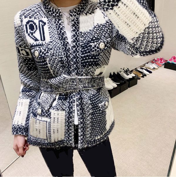 designer wool autumn winter elegent classic knitted cardigan sweater for woman clothing street wearm63t, White;black
designer wool autumn winter elegent classic knitted cardigan sweater for woman clothing street wearm63t, White;black
