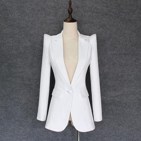 fashion designer blazer jacket soaring shoulders single button outer wear221r, White;black
fashion designer blazer jacket soaring shoulders single button outer wear221r, White;black