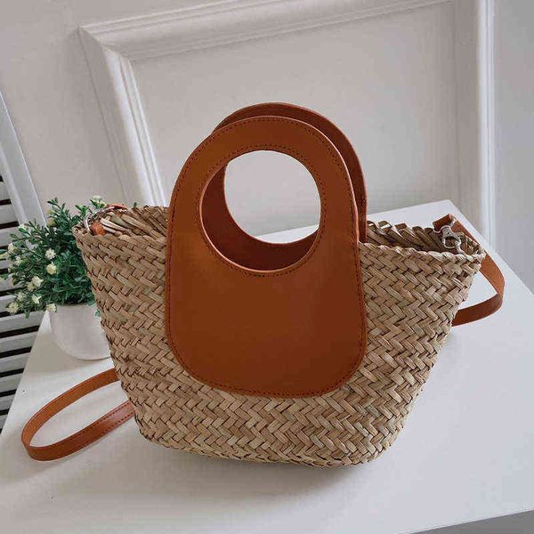 brand designer hand-held ladies straw bag 2022 new summer texture messenger bag fashion beach cabbage basket bucket bag female g220517
brand designer hand-held ladies straw bag 2022 new summer texture messenger bag fashion beach cabbage basket bucket bag female g220517