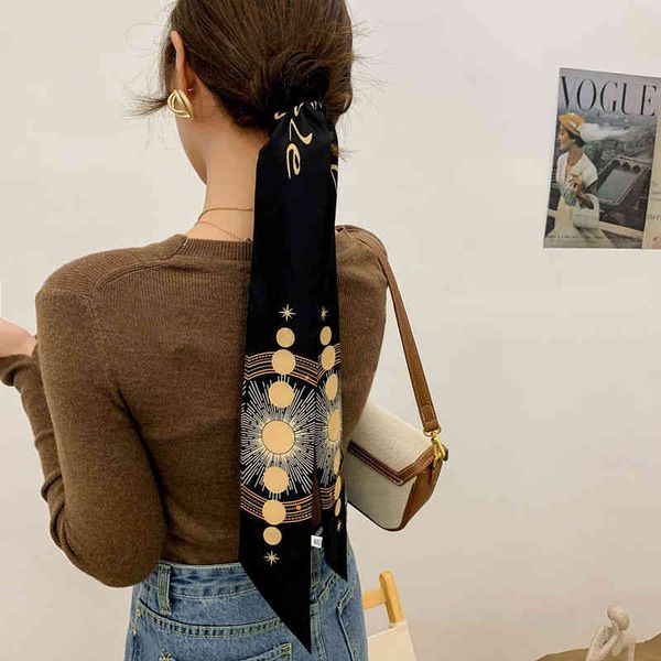 designer silk head bag hair scarf small silk womens is . spring autumn style small scarf thin and narrow long strip binding bag ribbon, Blue;gray 
designer silk head bag hair scarf small silk womens is . spring autumn style small scarf thin and narrow long strip binding bag ribbon, Blue;gray