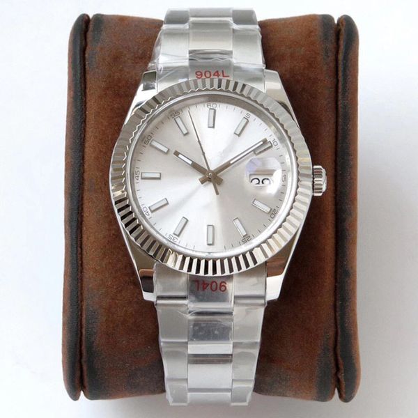 silver watch automatic mechanical watches 41mm with calendar life waterproof wristwatches designer wristwatch montre de luxe
silver watch automatic mechanical watches 41mm with calendar life waterproof wristwatches designer wristwatch montre de luxe