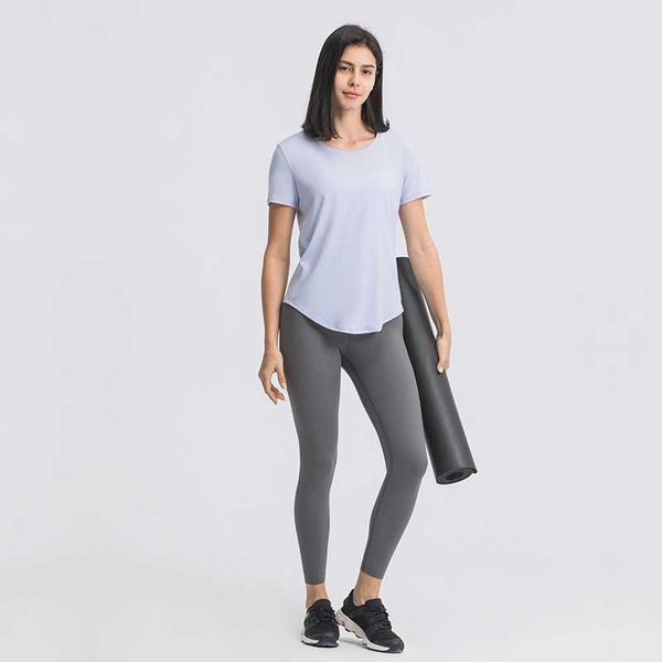 l-54 summer yoga fitness wear women sports running simple loose sanding t shorts-sleeved lightweight breathable gym clothing, White;black
l-54 summer yoga fitness wear women sports running simple loose sanding t shorts-sleeved lightweight breathable gym clothing, White;black
