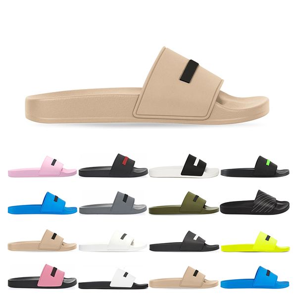 luxurys designers pool slides rubber slippers mens womens black fluo green yellow bule beige pink sandals sports sneakers fashion
luxurys designers pool slides rubber slippers mens womens black fluo green yellow bule beige pink sandals sports sneakers fashion