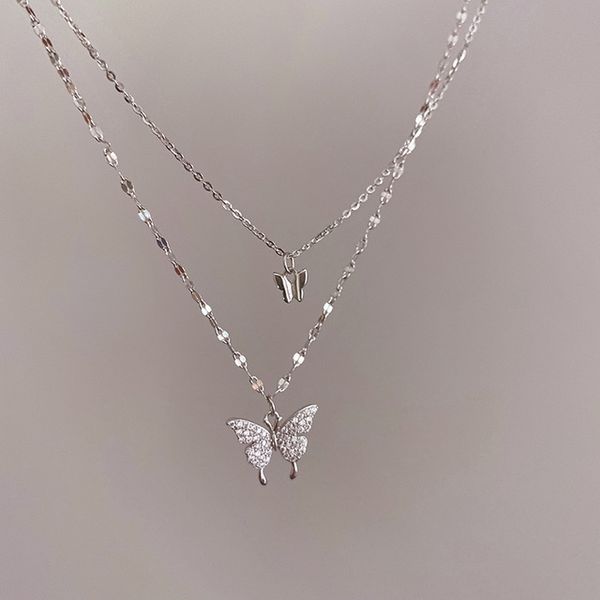 korea 925 sterling silver butterfly necklace for women double layer clavicle chain shiny cz necklace dainty gifts party jewelry
korea 925 sterling silver butterfly necklace for women double layer clavicle chain shiny cz necklace dainty gifts party jewelry