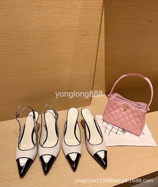 sandals summer small fragrant color matching high heels thin heels shallow mouth pointed sandals for women, Black
sandals summer small fragrant color matching high heels thin heels shallow mouth pointed sandals for women, Black