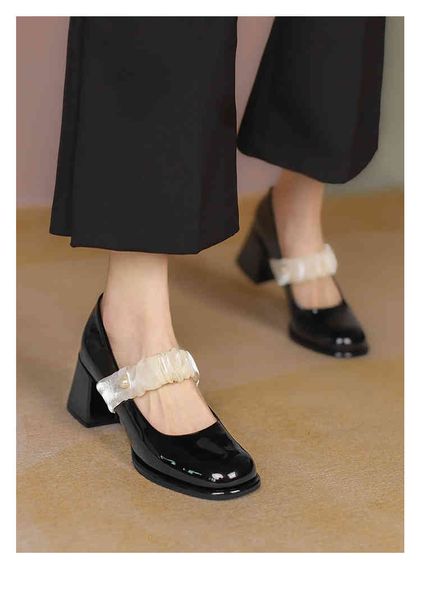 dress shoes fangxiang uncle single shoes spring and summer thick heels elegant temperament wind ribbon versatile high mary jane, Black
dress shoes fangxiang uncle single shoes spring and summer thick heels elegant temperament wind ribbon versatile high mary jane, Black