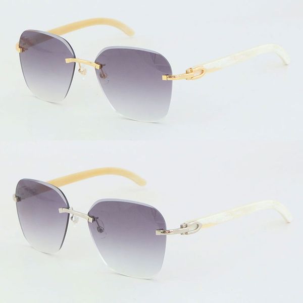 new designer metal rimless original white genuine natural horn sunglasses diamond cut lens fashion with c decoration sun glasses 18k gold fr, White;black
new designer metal rimless original white genuine natural horn sunglasses diamond cut lens fashion with c decoration sun glasses 18k gold fr, White;black