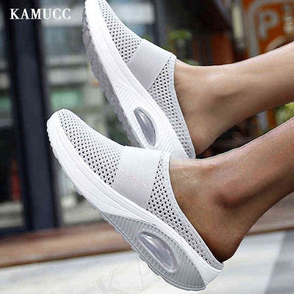 women mesh lightweight shoes woman slippers wedge shoes female air cushion sandals thick bottem casual sneakers plus size 43 y220426, Black
women mesh lightweight shoes woman slippers wedge shoes female air cushion sandals thick bottem casual sneakers plus size 43 y220426, Black