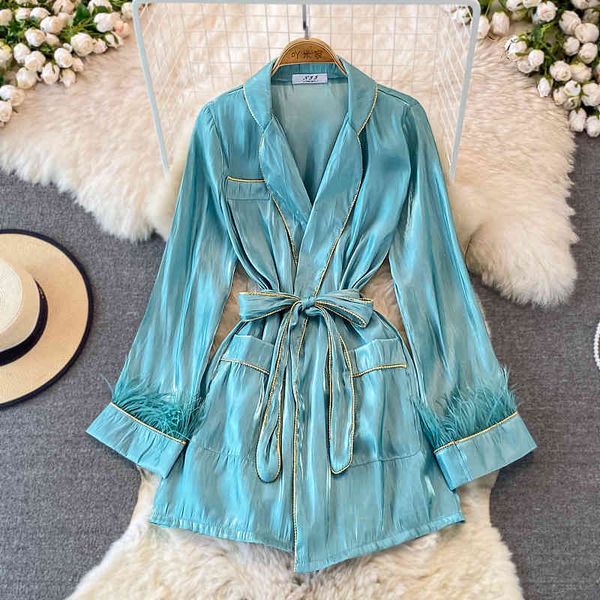 casual dresses spring and autumn temperament celebrity style acetic acid satin long sleeve cardigan women's medium long loose waist shi, Black;gray
casual dresses spring and autumn temperament celebrity style acetic acid satin long sleeve cardigan women's medium long loose waist shi, Black;gray