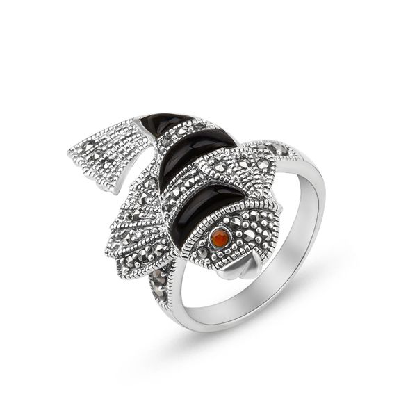 vintage ring for women 925 sterling silver multi-colored chalcedony fish finger rings with marcasite
vintage ring for women 925 sterling silver multi-colored chalcedony fish finger rings with marcasite
