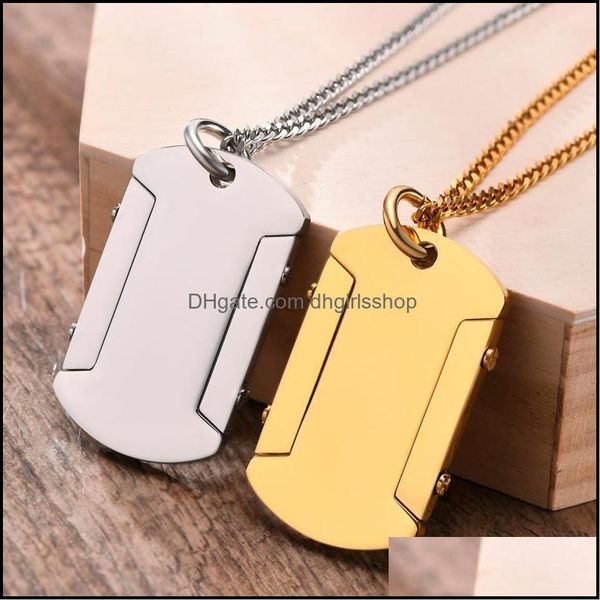 chains necklaces pendants jewelry personalized sier dog tag pendant stainless steel minimalist classic necklacechains drop dh1l3, Silver
chains necklaces pendants jewelry personalized sier dog tag pendant stainless steel minimalist classic necklacechains drop dh1l3, Silver