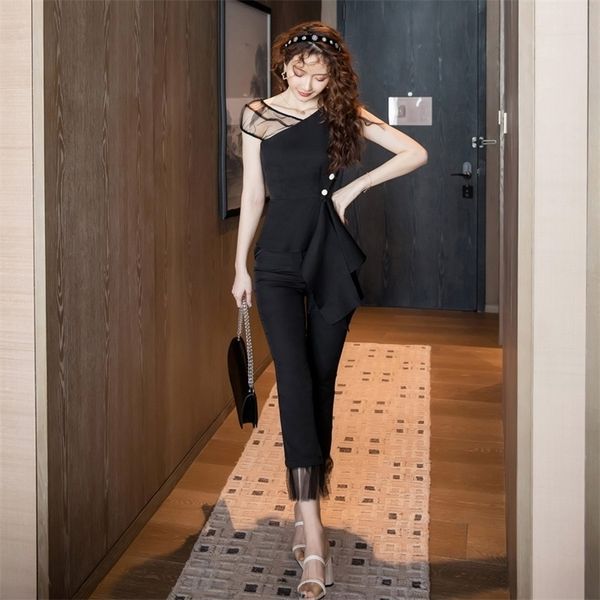 new arrival fashion sets for women summer mesh office lady sleeveless shirt and long pants ruffles slim two piece set, White
new arrival fashion sets for women summer mesh office lady sleeveless shirt and long pants ruffles slim two piece set, White