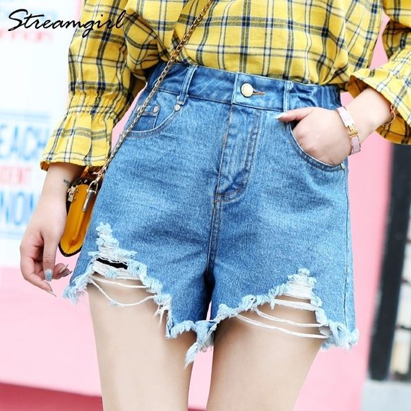streamgirl jean short summer plus size wide leg short feminino ripped high waisted denim shorts for women short jeans y200512, White;black
streamgirl jean short summer plus size wide leg short feminino ripped high waisted denim shorts for women short jeans y200512, White;black
