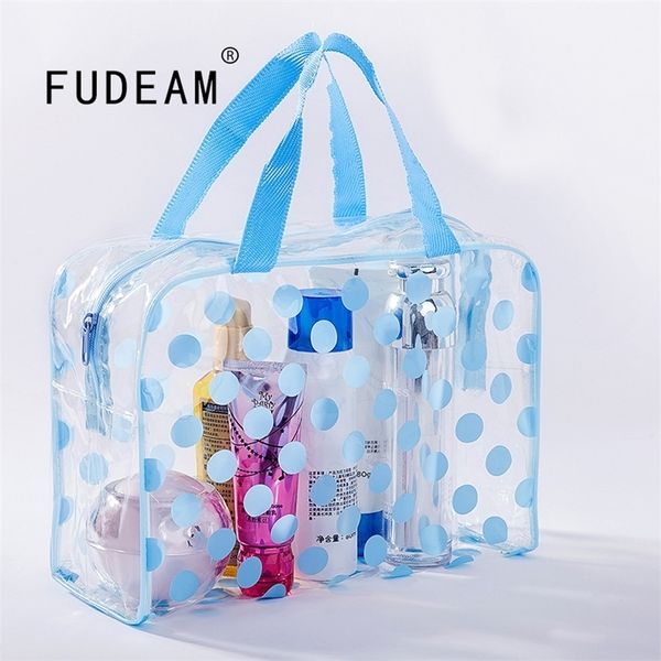 fudeam dot women storage toiletries organize waterproof pvc cosmetic portable transparent makeup female wash bag 220805
fudeam dot women storage toiletries organize waterproof pvc cosmetic portable transparent makeup female wash bag 220805