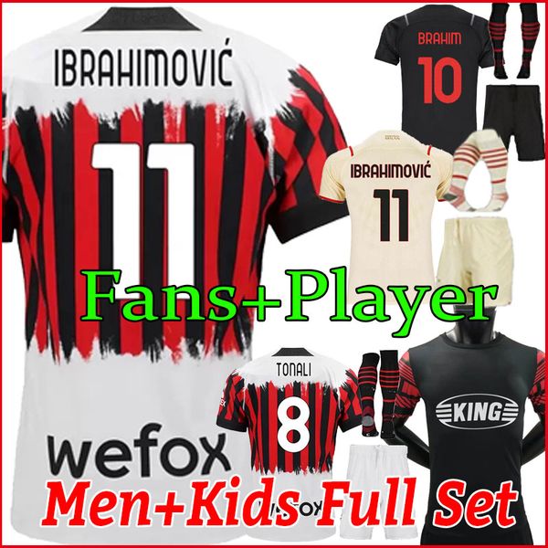 ac 21 22 fans player version soccer jerseys milan 2021 2022 ibrahimovic tonali mandzukic men kid kits football shirts full set socks third t, Black;yellow
ac 21 22 fans player version soccer jerseys milan 2021 2022 ibrahimovic tonali mandzukic men kid kits football shirts full set socks third t, Black;yellow