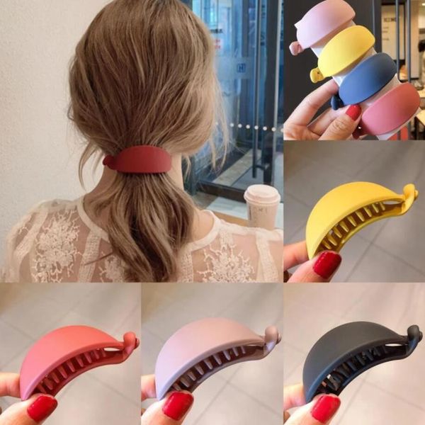 solid color frosted banana clip fashion ponytail holder hair clips hairpins barrettes women's hair accessories, Golden;silver
solid color frosted banana clip fashion ponytail holder hair clips hairpins barrettes women's hair accessories, Golden;silver