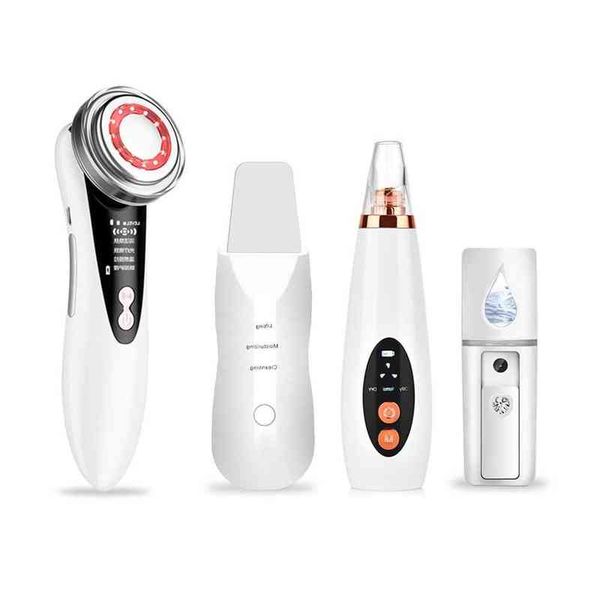 4pc/set rf ems led light therapy face lifting device+skin scrubber+blackhead remover vacuum+nano sprayer steamer for women 220505
4pc/set rf ems led light therapy face lifting device+skin scrubber+blackhead remover vacuum+nano sprayer steamer for women 220505