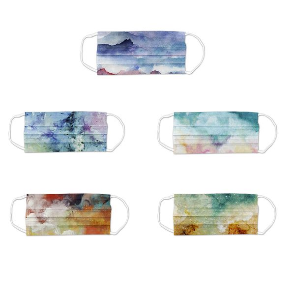 disposable face masks breathable watercolor pattern 3-ply non-woven cup dust masks with elastic earloop for men women adults party daily use
disposable face masks breathable watercolor pattern 3-ply non-woven cup dust masks with elastic earloop for men women adults party daily use