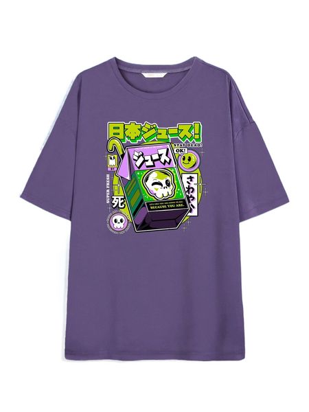 romwe x ilustrata skull graphic tee u52g#, White