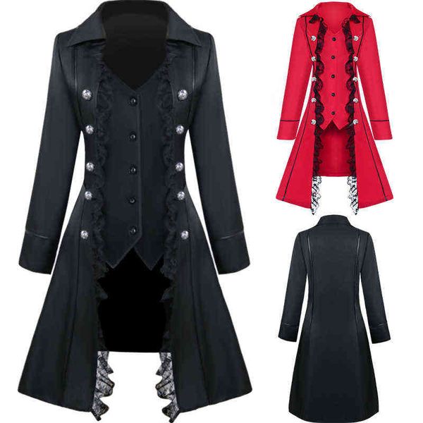 medieval steampunk victorian queen woman gothic renaissance tuxedo duchess party coats halloween cosplay come l220714, Black;red
medieval steampunk victorian queen woman gothic renaissance tuxedo duchess party coats halloween cosplay come l220714, Black;red