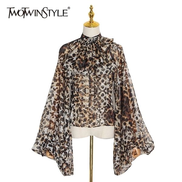 twotwinstyle bowknot perspective shirt for women o neck lantern long sleeve chiffon blouse female spring fashion new y200828, White
twotwinstyle bowknot perspective shirt for women o neck lantern long sleeve chiffon blouse female spring fashion new y200828, White